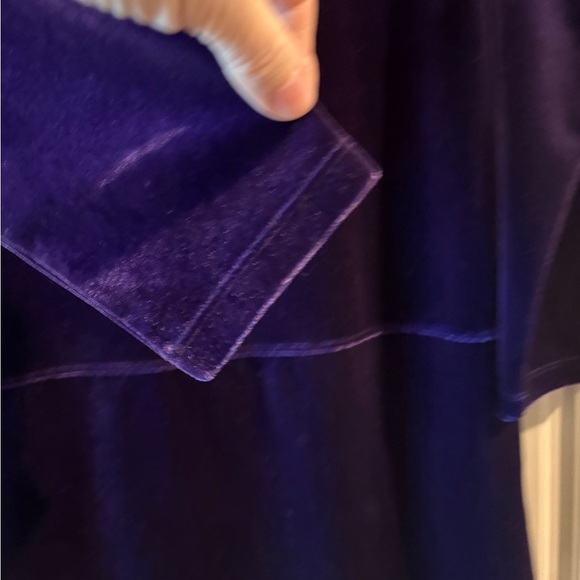 Lauren Ralph Lauren Purple Velvet Military
Tunic Top Shirt Buttons Size Large - Picture 11 of 13